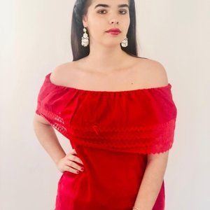 Mexican Campesina Blouse/Off the shoulders (S/M)